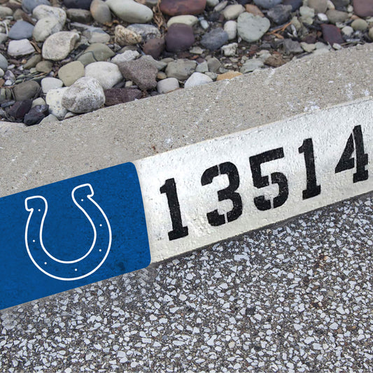Indianapolis Colts:  Alumigraphic Address Block Logo        - Officially Licensed NFL    Outdoor Graphic