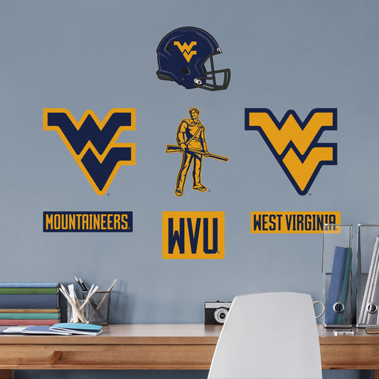 West Virginia Mountaineers: Logo Assortment - Officially Licensed Removable Wall Decals