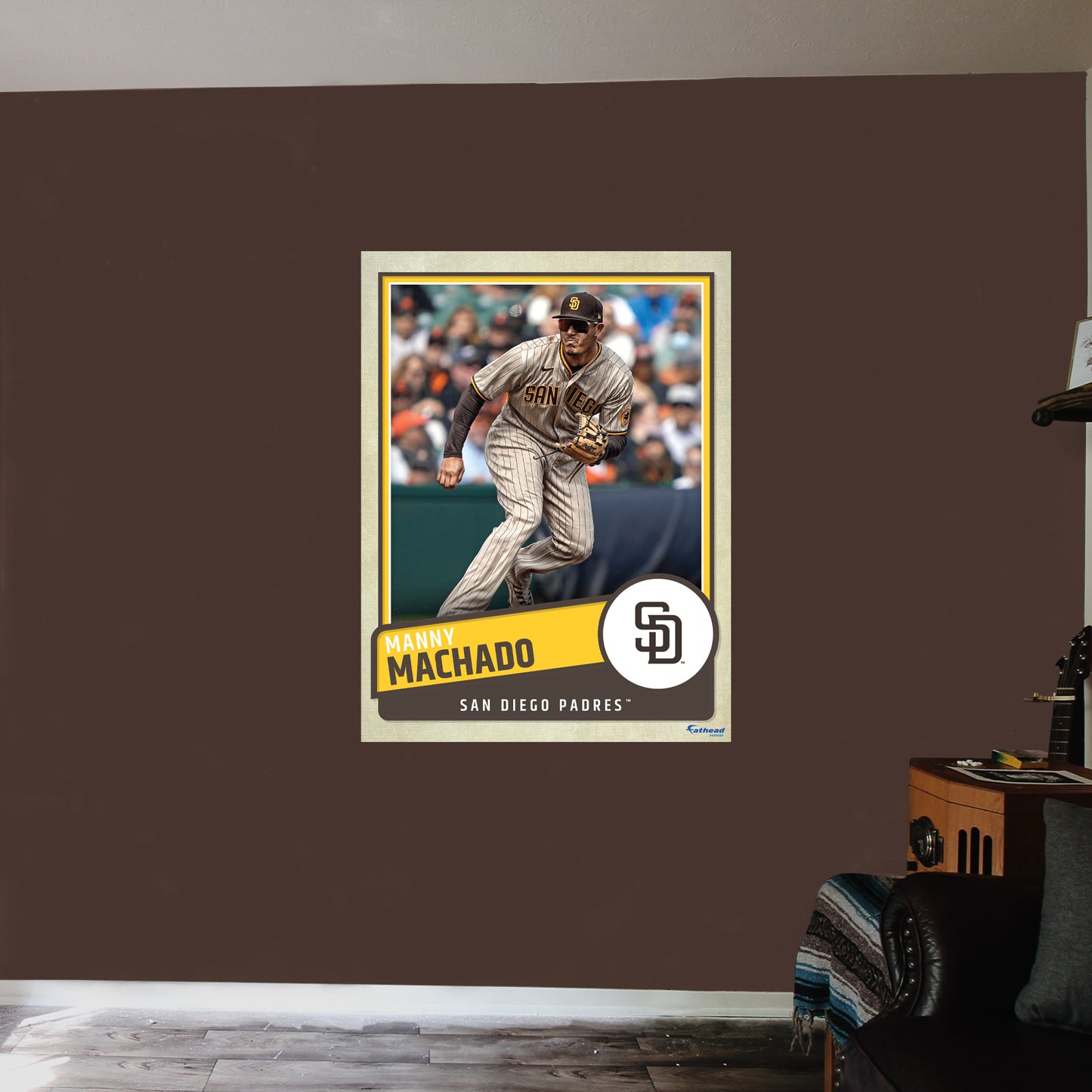 San Diego Padres: Manny Machado  Poster        - Officially Licensed MLB Removable     Adhesive Decal