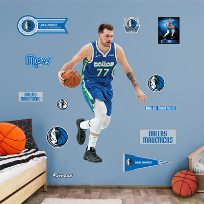 Dallas Mavericks: Luka Dončić 2023 City Jersey        - Officially Licensed NBA Removable     Adhesive Decal