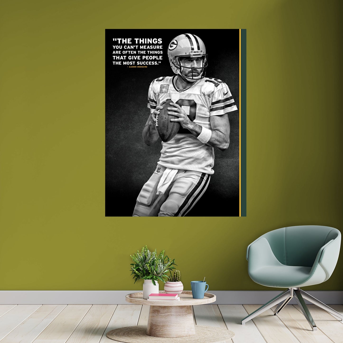 Green Bay Packers: Aaron Rodgers Inspirational Poster - Officially Licensed NFL Removable Adhesive Decal