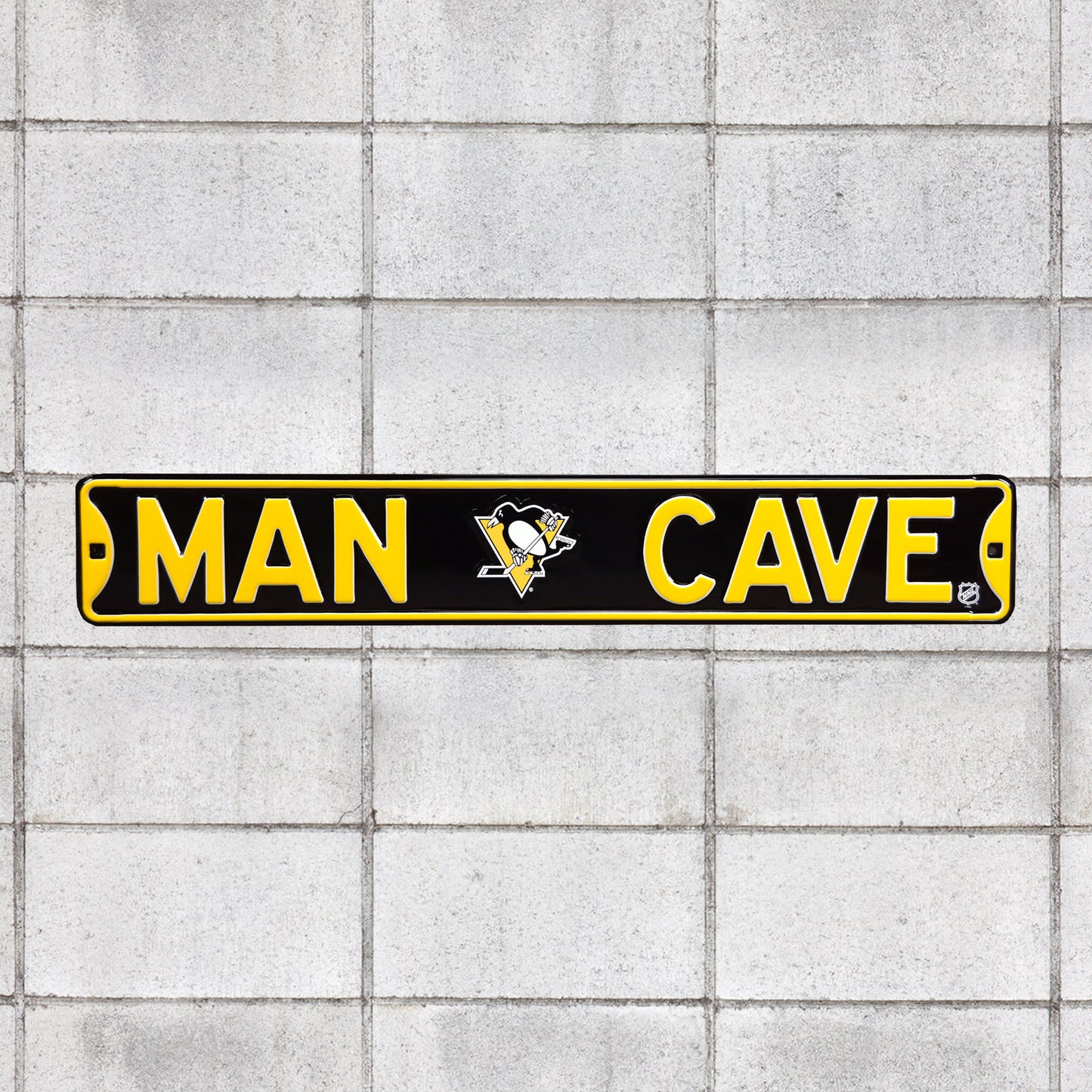 Pittsburgh Penguins: Man Cave - Officially Licensed NHL Metal Street Sign