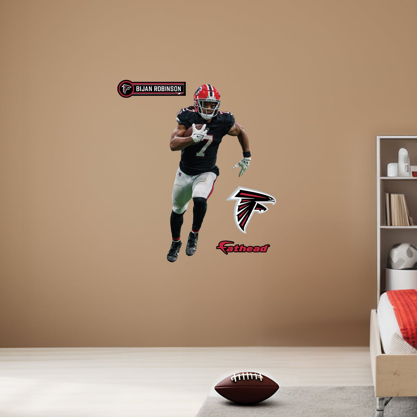 Atlanta Falcons: Bijan Robinson Throwback        - Officially Licensed NFL Removable     Adhesive Decal