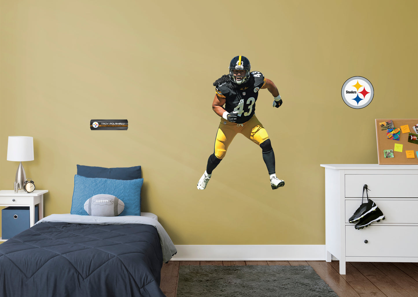 Pittsburgh Steelers: Troy Polamalu 2021 Legend        - Officially Licensed NFL Removable Wall   Adhesive Decal