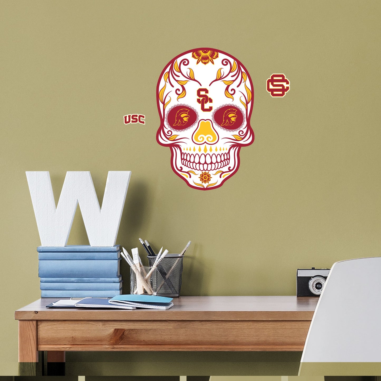 USC Trojans: Skull - Officially Licensed NCAA Removable Adhesive Decal