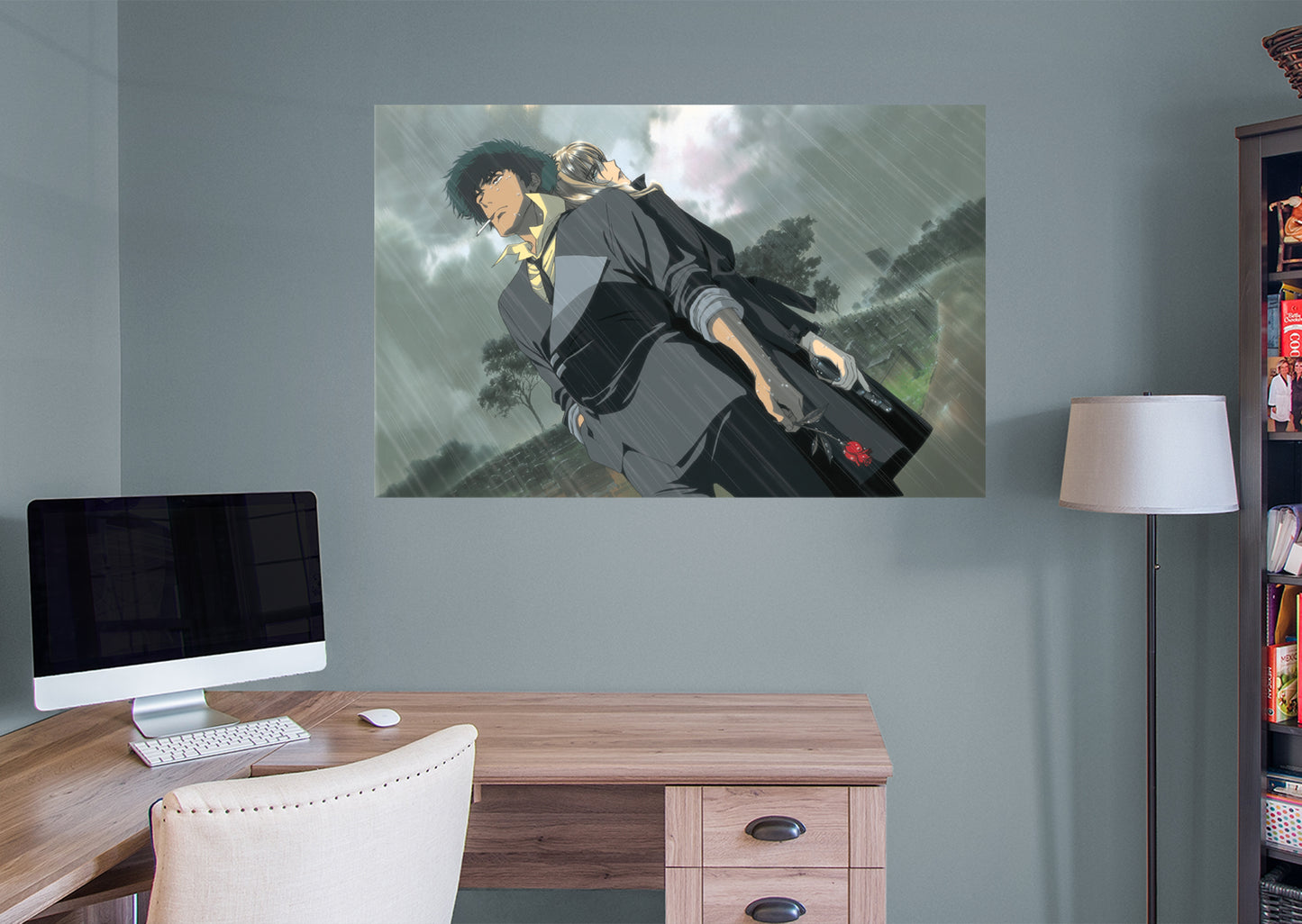 Cowboy Bebop: Spike Julia Rain Mural        - Officially Licensed Funimation Removable Wall   Adhesive Decal
