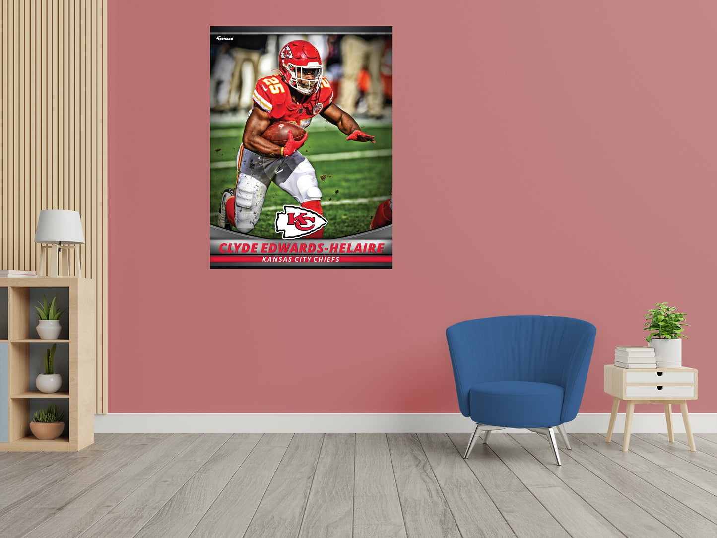Kansas City Chiefs: Clyde Edwards-Helaire  GameStar        - Officially Licensed NFL Removable     Adhesive Decal