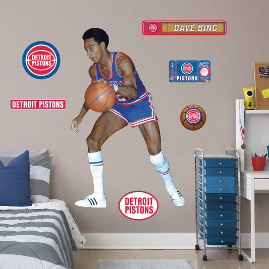 Dave Bing Legend RealBig  - Officially Licensed NBA Removable Wall Decal