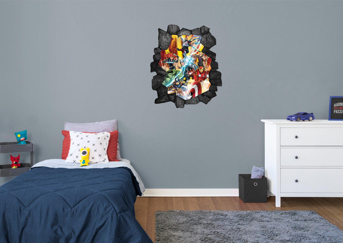 Avengers: Broken Wall 6 Instant Window - Officially Licensed Marvel Removable Adhesive Decal