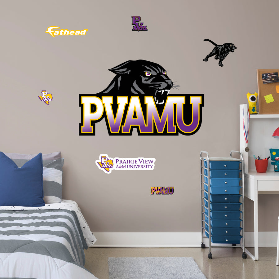Prairie View A&M University - RealBig Logo Collection - Official NCAA - Reusable Vinyl Wall Decals #1