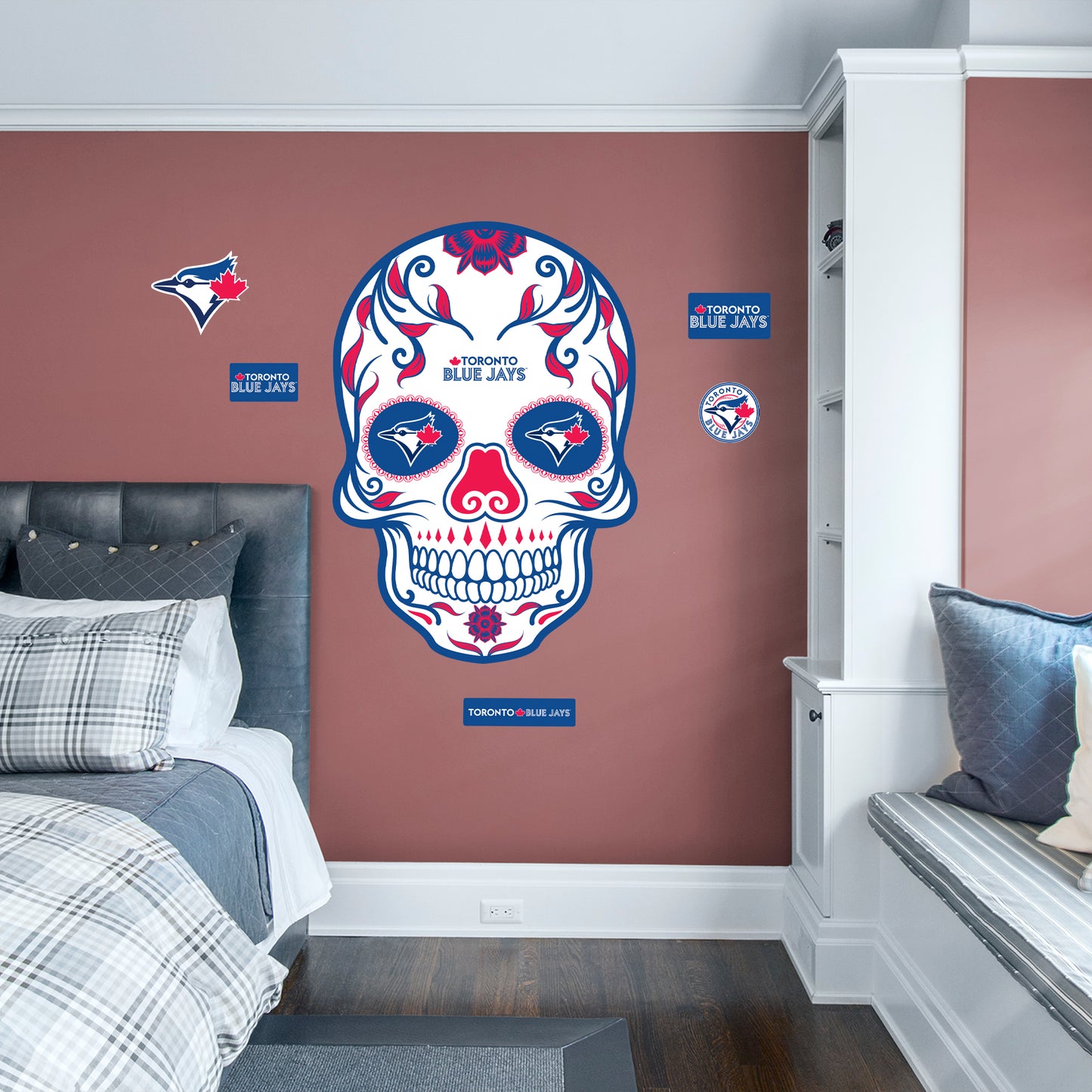 Toronto Blue Jays: Skull - Officially Licensed MLB Removable Adhesive Decal