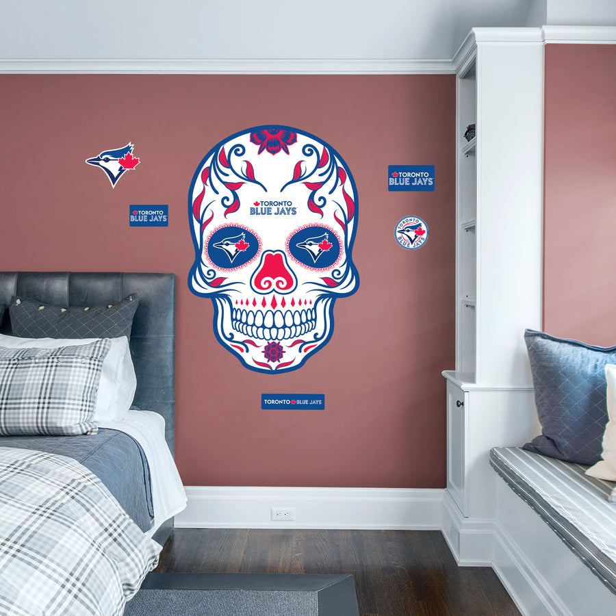 Toronto Blue Jays - RealBig Sugar Skull Collection - Official MLB - Reusable Vinyl Wall Decals