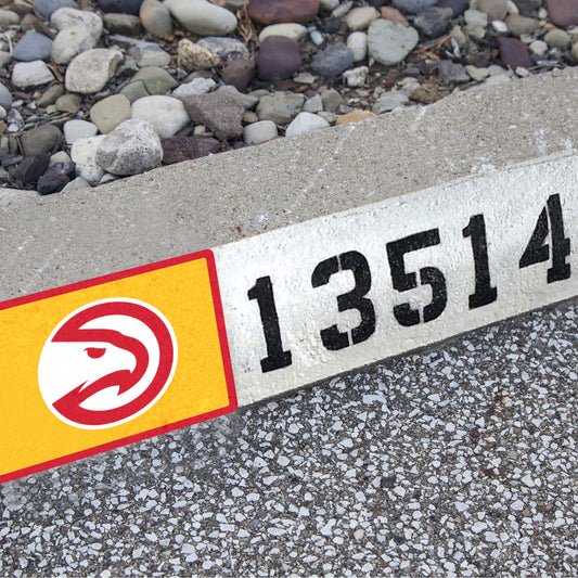 Atlanta Hawks:  Address Block Logo        - Officially Licensed NBA    Outdoor Graphic