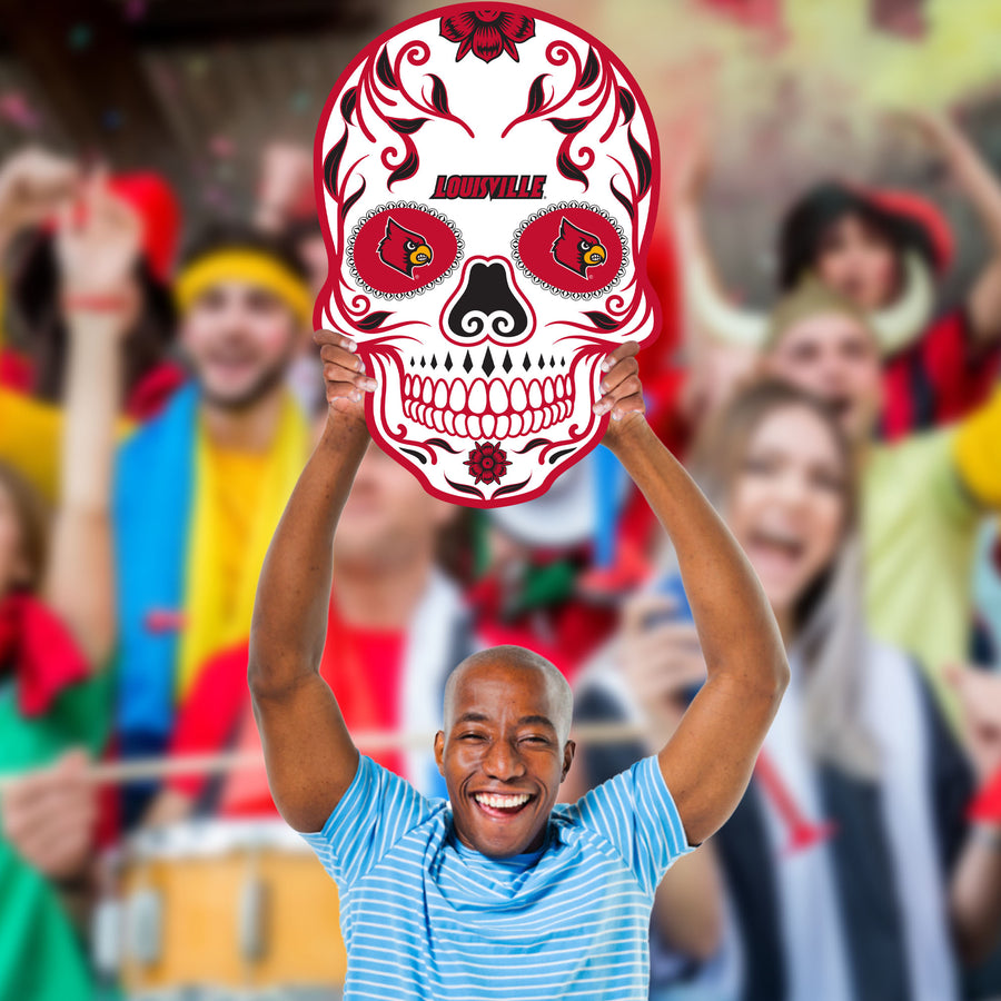 Skull - Big Head - Official NCAA - Louisville Cardinals - Foam Core Cutout
