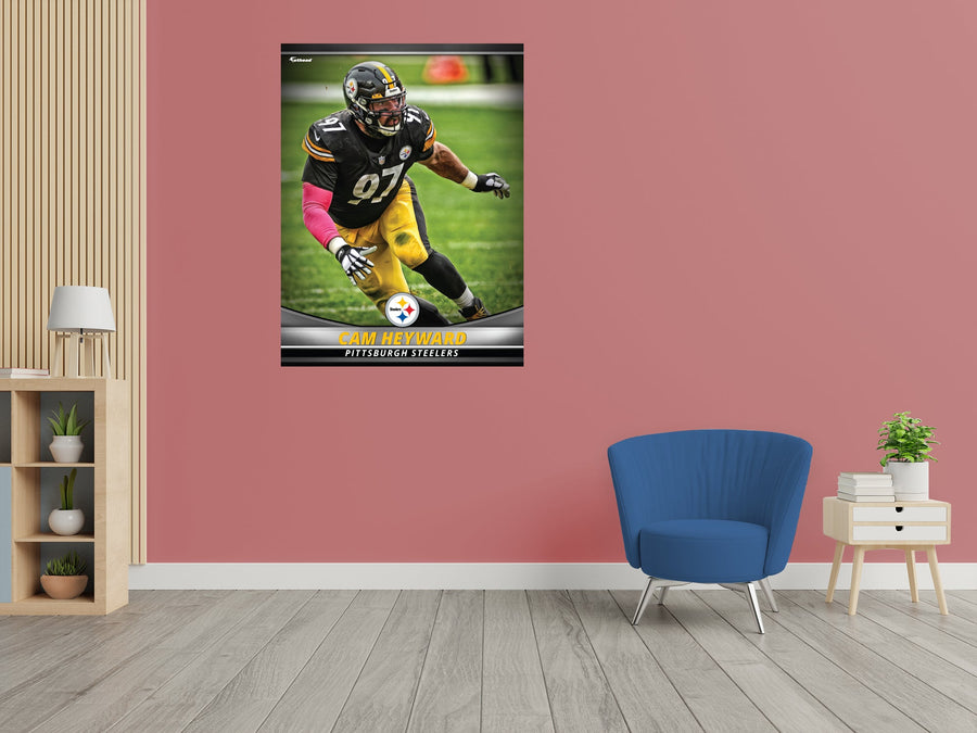 Cam Heyward - GameStars Series - Peel & Stick Poster - Official NFL - Pittsburgh Steelers - Reusable Vinyl Wall Decal