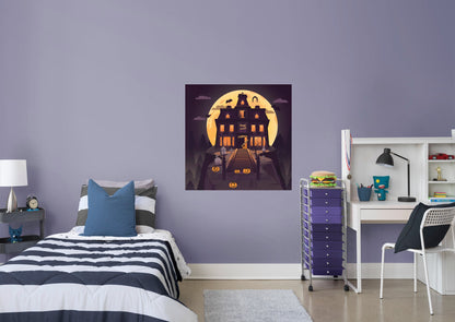 Halloween:  Castle Mural        -   Removable Wall   Adhesive Decal