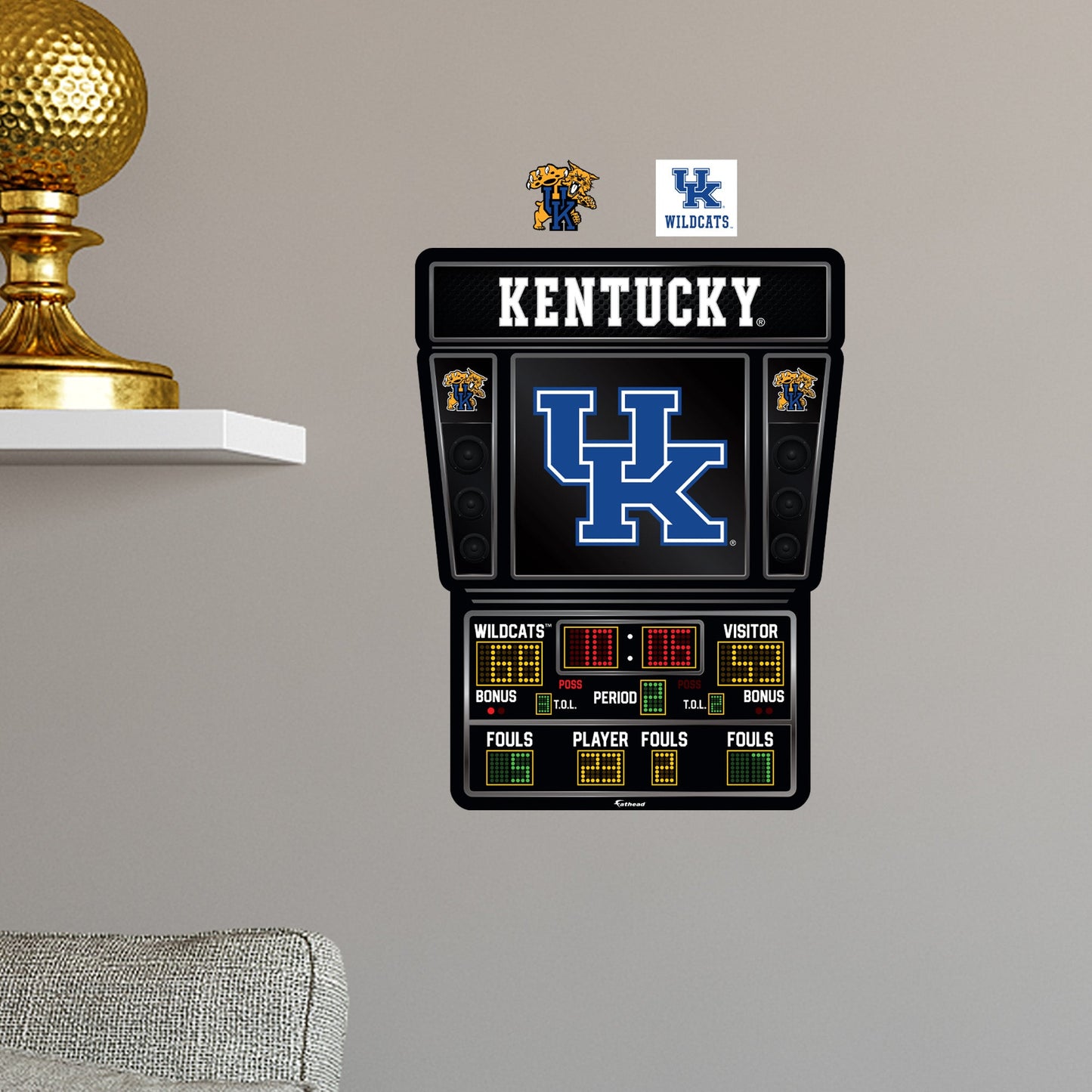 Kentucky Wildcats:   Basketball Scoreboard        - Officially Licensed NCAA Removable     Adhesive Decal