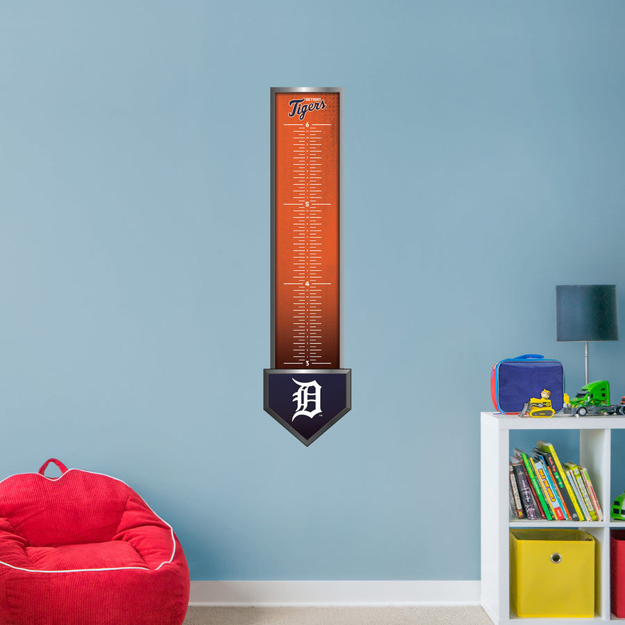 Detroit Tigers - Growth Chart - Official MLB - Reusable Vinyl Wall Decal