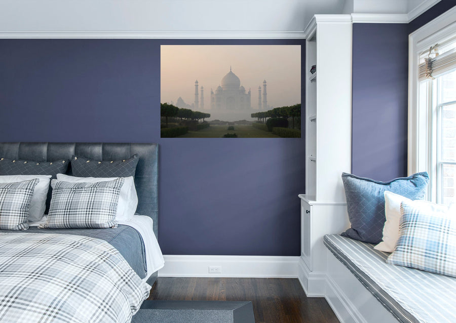 Popular Landmarks: Taj Mahal Realistic Poster - Removable Adhesive Decal