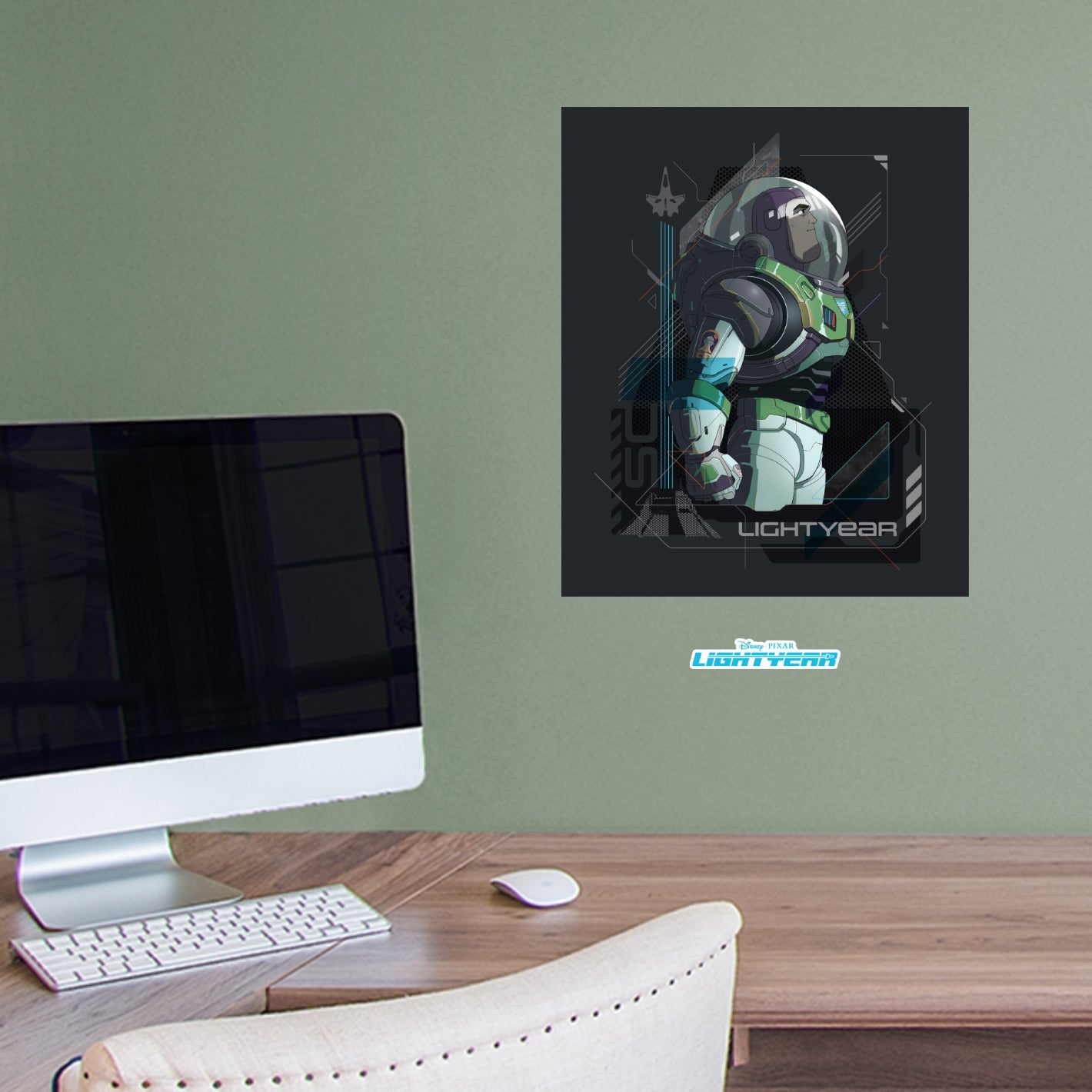 Lightyear: Buzz Lightyear Abstract Geo- Lightyear Poster - Officially Licensed Disney Removable Adhesive Decal