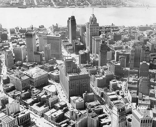 Detroit aerial view (May 24, 1946) - Officially Licensed Detroit News Coaster