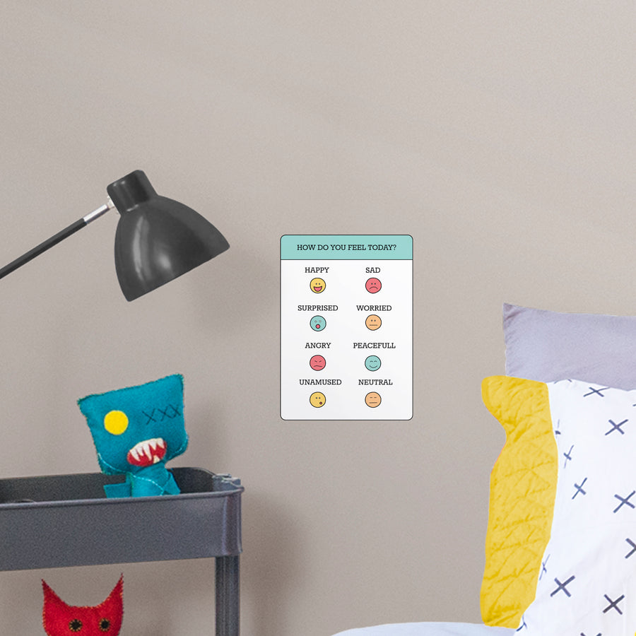 Dry Erase Feeling Chart Emoticons  - Removable Wall Decal