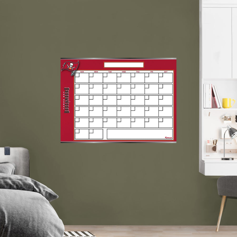Tampa Bay Buccaneers - Dry Erase Calendar - Official NFL - Reusable Vinyl Wall Decal