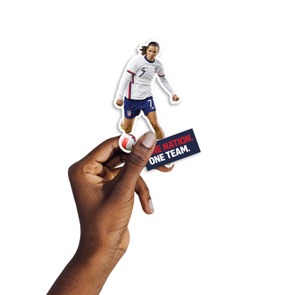 Sheet of 5 -Tobin Heath Player Minis        - Officially Licensed USWNT Removable     Adhesive Decal