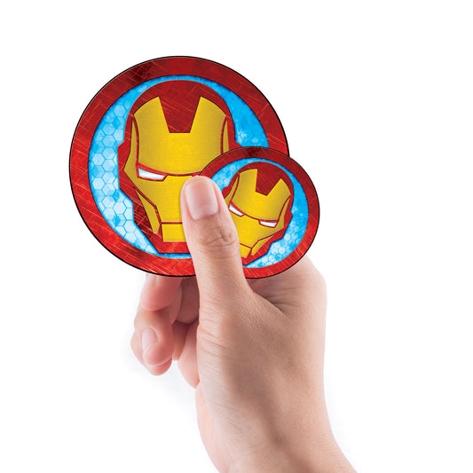 Sheet of 5 -Avengers: Iron Man Icon MINI        - Officially Licensed Marvel Removable    Adhesive Decal