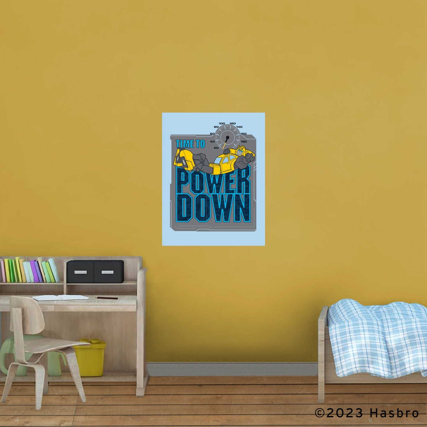 Transformers Classic: Bumblebee Power Down Poster - Officially Licensed Hasbro Removable Adhesive Decal