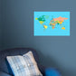 World Maps:  Classic World Map Mural        -   Removable Wall   Adhesive Decal