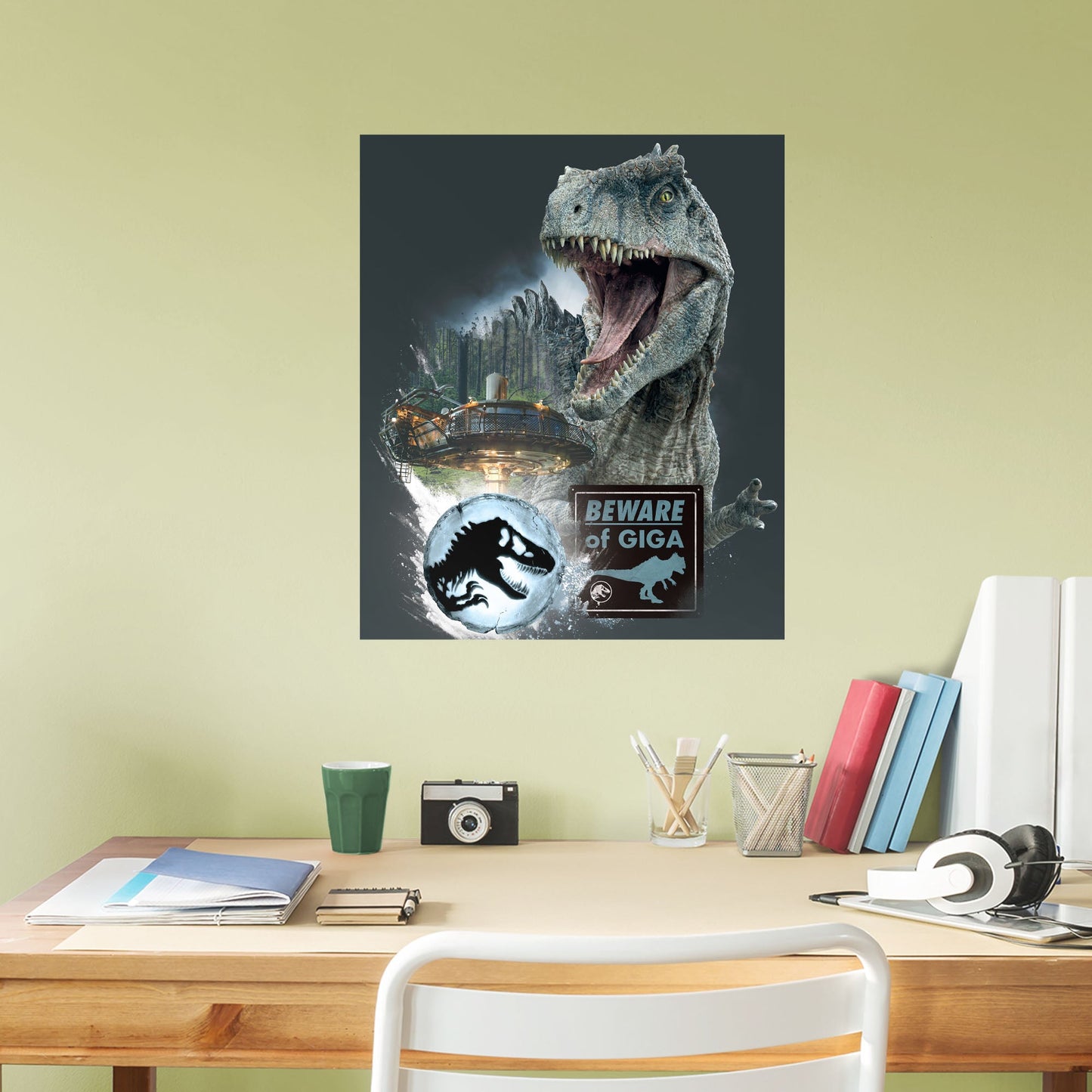 Jurassic World Dominion: Giganotosaurus Collage Poster - Officially Licensed NBC Universal Removable Adhesive Decal