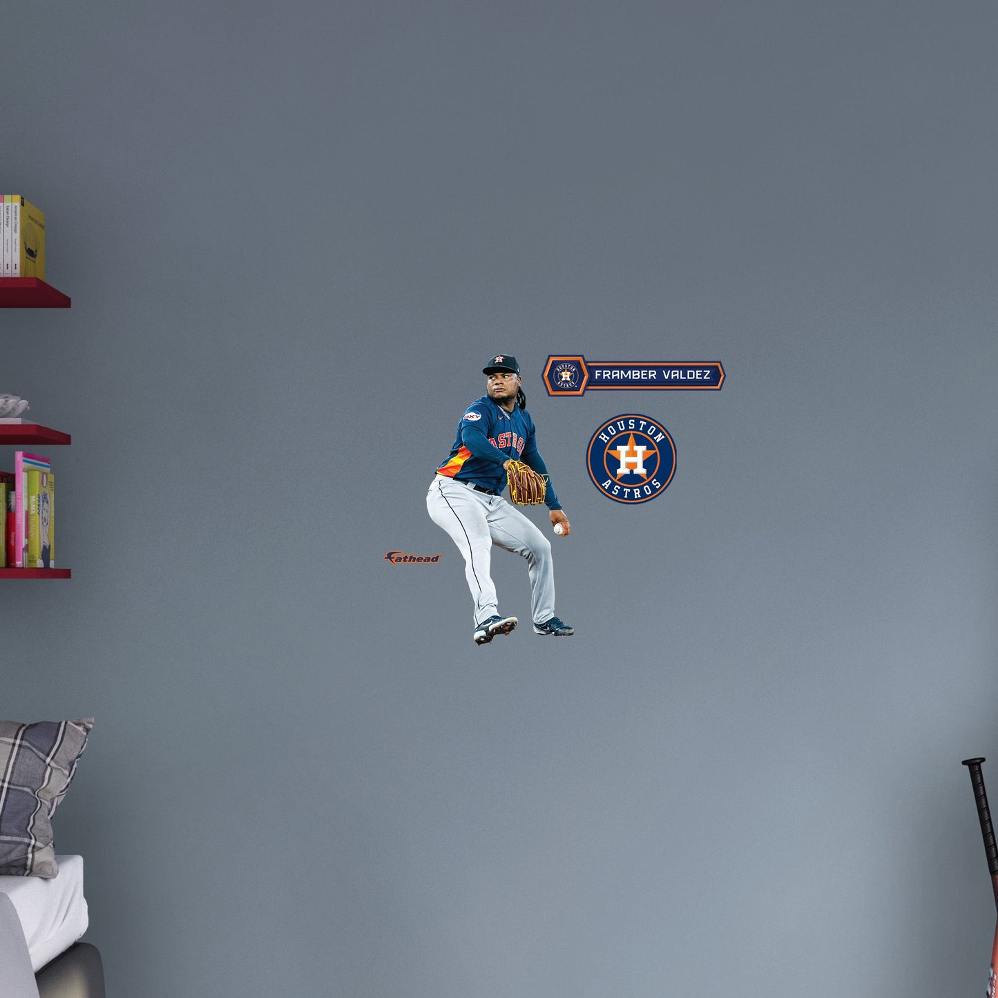 Houston Astros: Framber Valdez         - Officially Licensed MLB Removable     Adhesive Decal