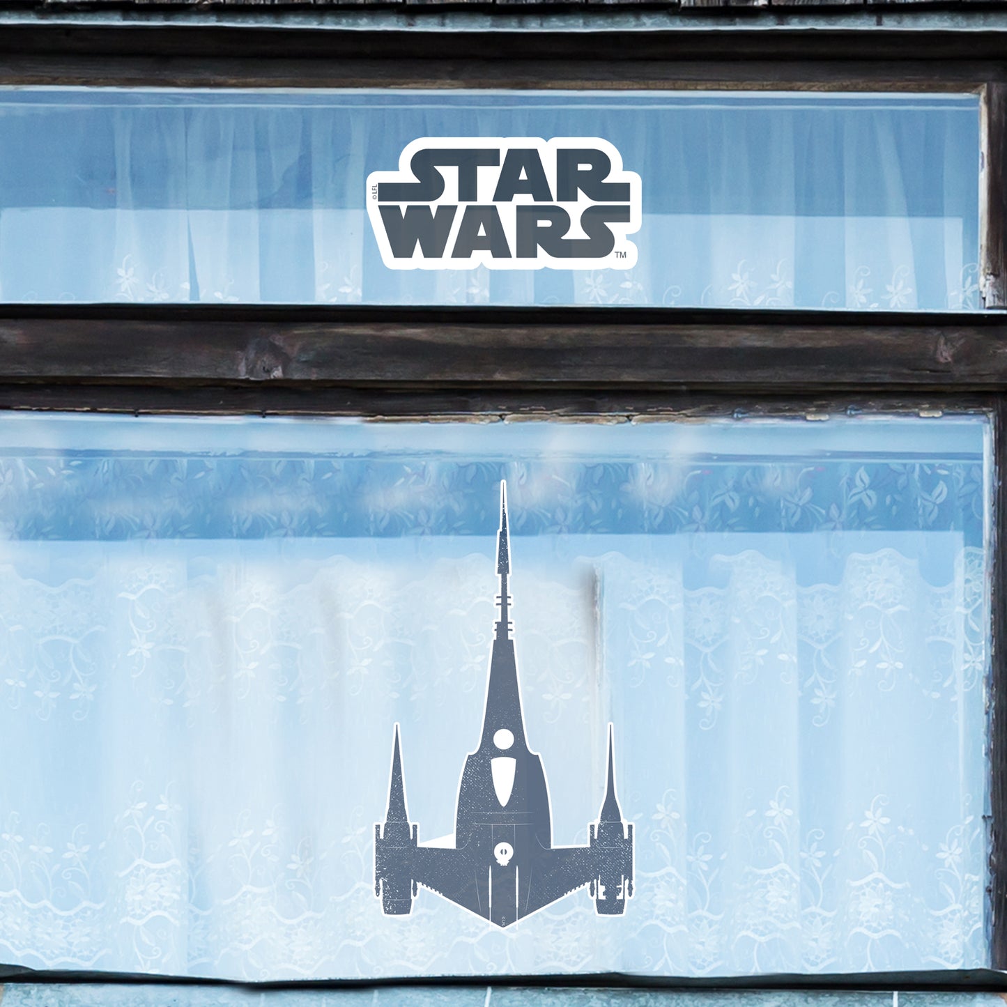 Star Wars: N-1 Starfighter Window Clings        - Officially Licensed Disney Removable Window   Static Decal