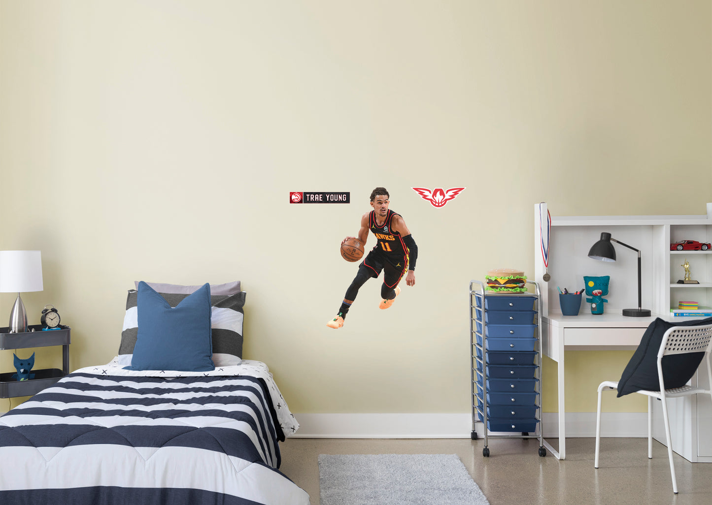 Atlanta Hawks: Trae Young  Statement        - Officially Licensed NBA Removable Wall   Adhesive Decal