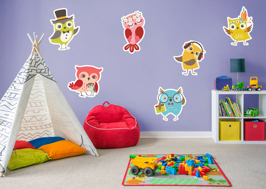 Nursery: Owl Strangers Collection        -   Removable Wall   Adhesive Decal
