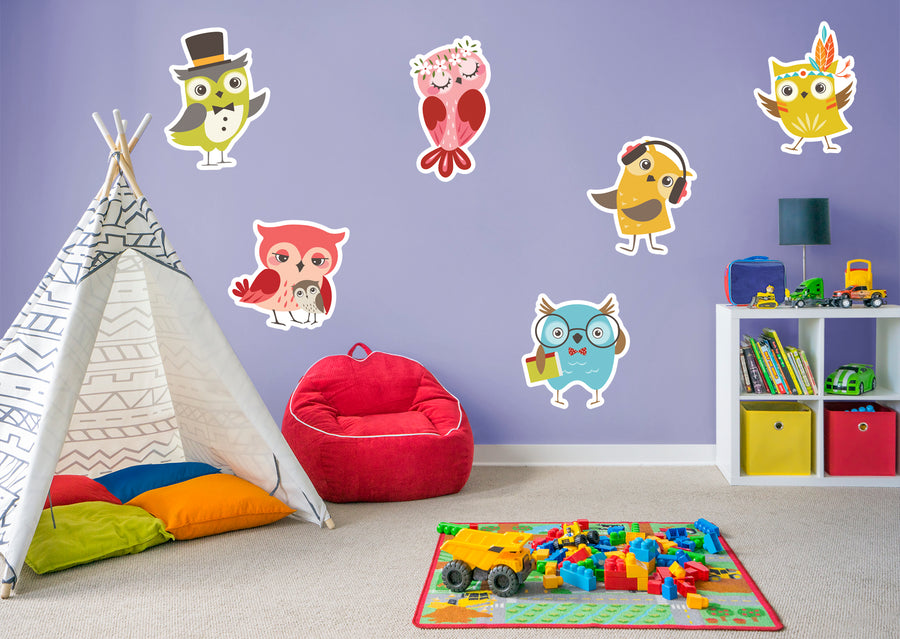 Nursery: Owl Strangers Collection        -   Removable Wall   Adhesive Decal