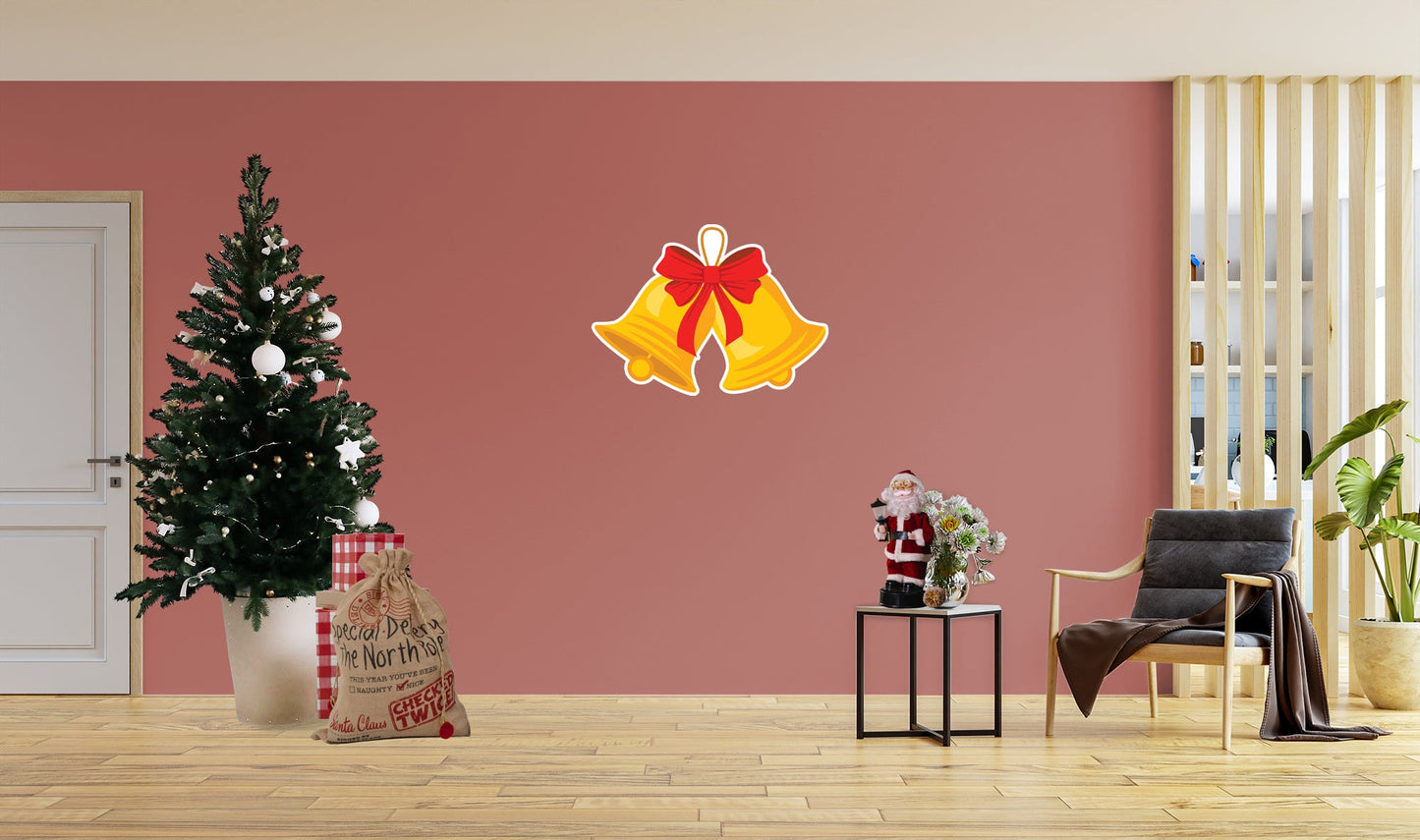 Christmas: Bells Icon - Removable Adhesive Decal