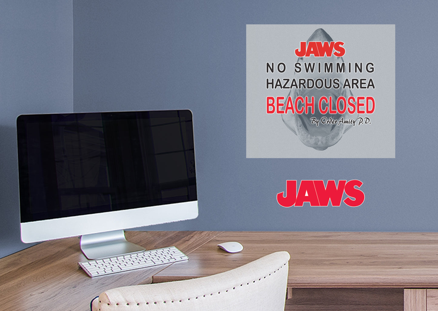 Jaws:  Beach Closed Mural        - Officially Licensed NBC Universal Removable Wall   Adhesive Decal