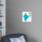 Maps of Asia: India Mural        -   Removable Wall   Adhesive Decal