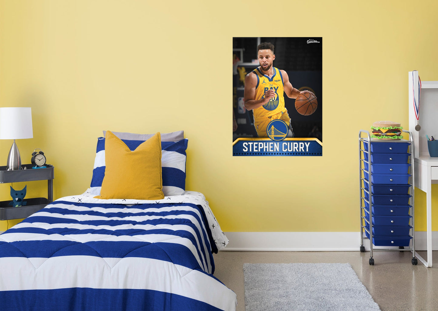 Golden State Warriors Stephen Curry  GameStar        - Officially Licensed NBA Removable Wall   Adhesive Decal