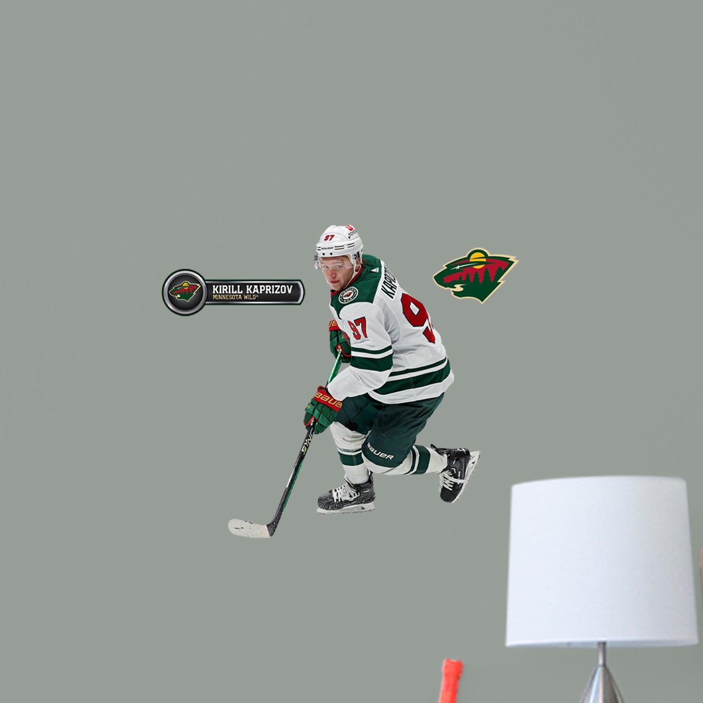 Minnesota Wild: Kirill Kaprizov - Officially Licensed NHL Removable Adhesive Decal