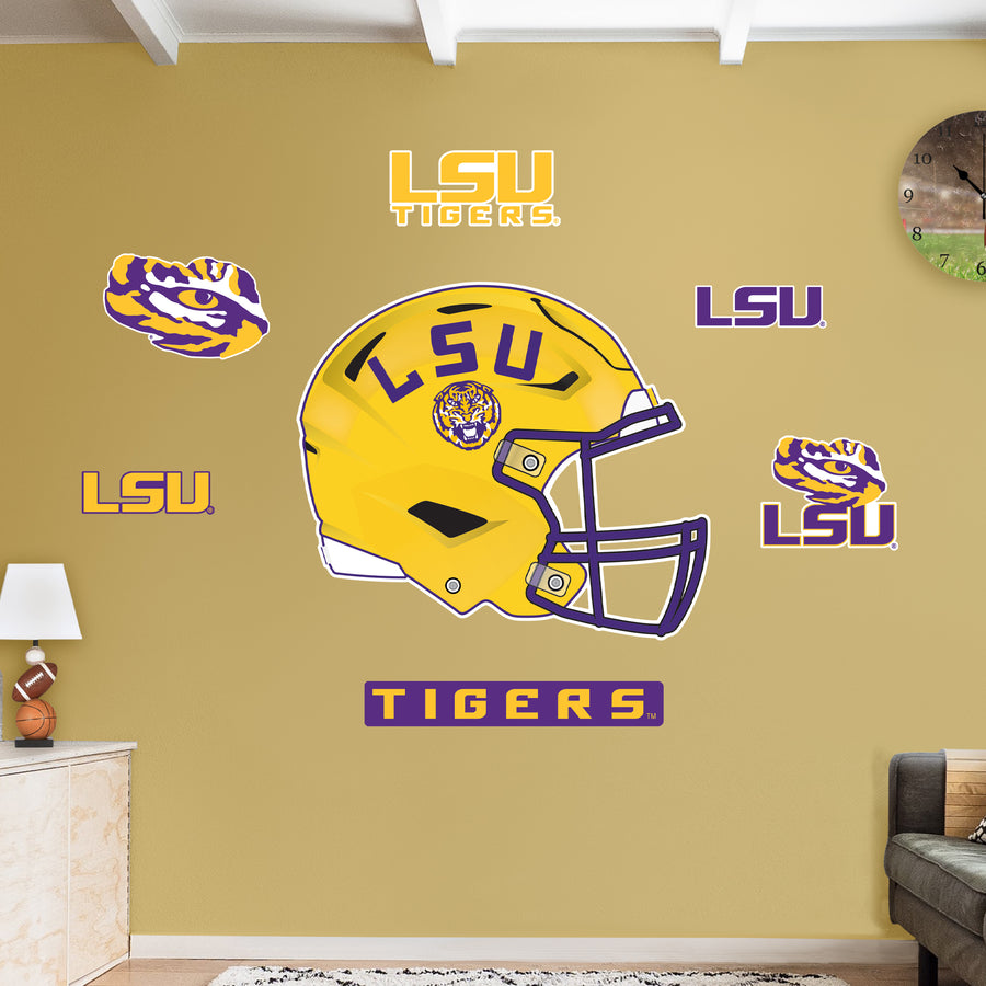 LSU Tigers - RealBig Helmet Art Collection - Official NCAA - Reusable Vinyl Wall Decals #2
