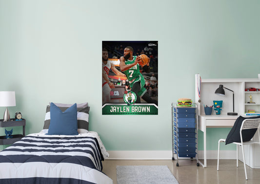 Boston Celtics Jaylen Brown 2021 GameStar        - Officially Licensed NBA Removable Wall   Adhesive Decal