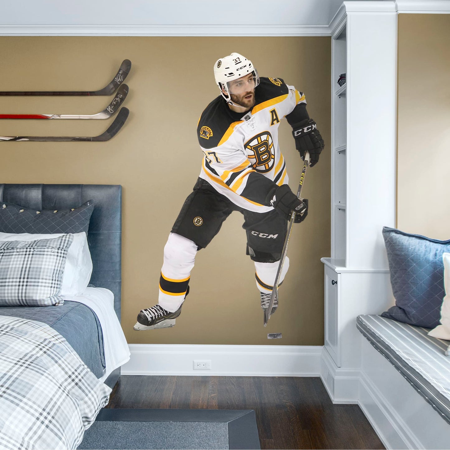 Patrice Bergeron: No. 37 - Officially Licensed NHL Removable Wall Decal