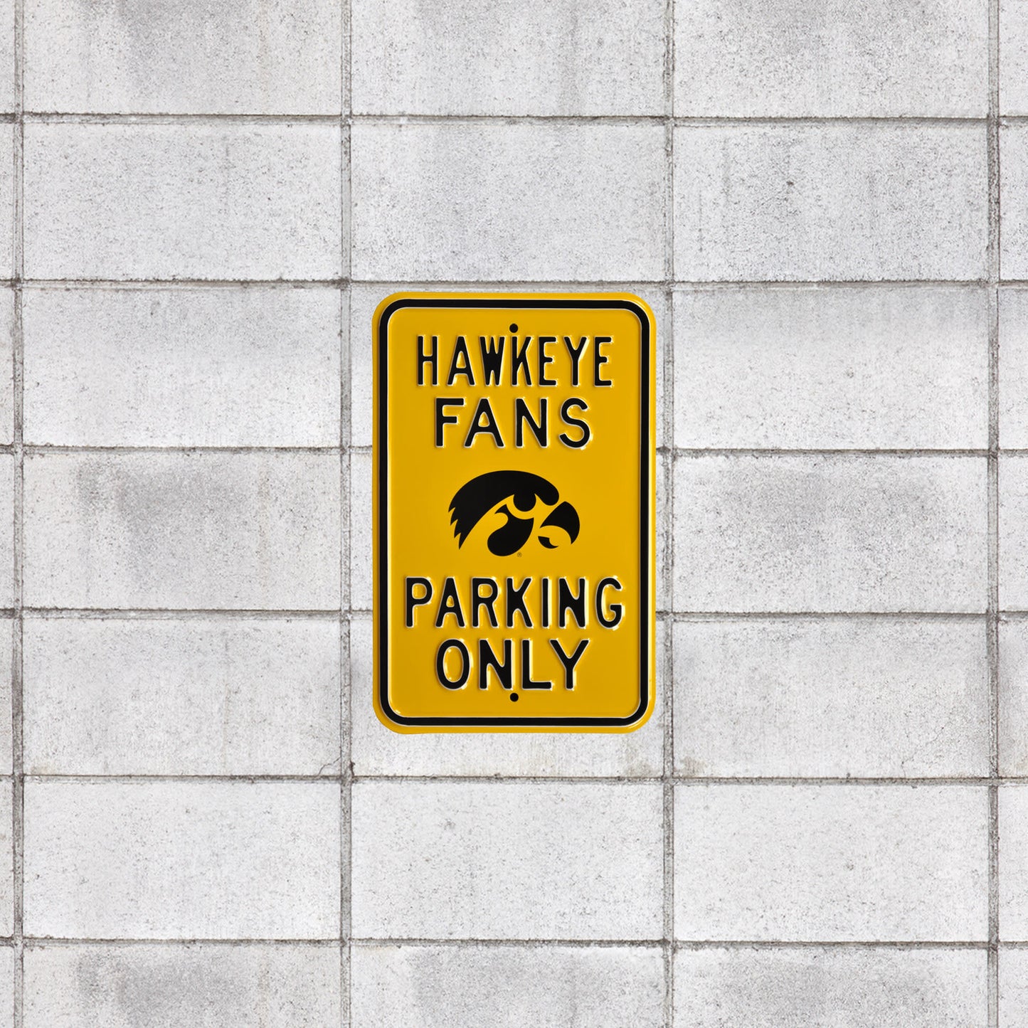 Iowa Hawkeyes: Hawkeye Fans Parking - Officially Licensed Metal Street Sign