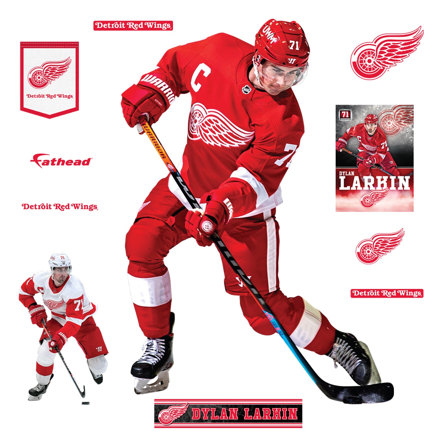 DYLAN LARKIN AUTOGRAPHED DETROIT RED WINGS ROAD JERSEY at 's Sports  Collectibles Store