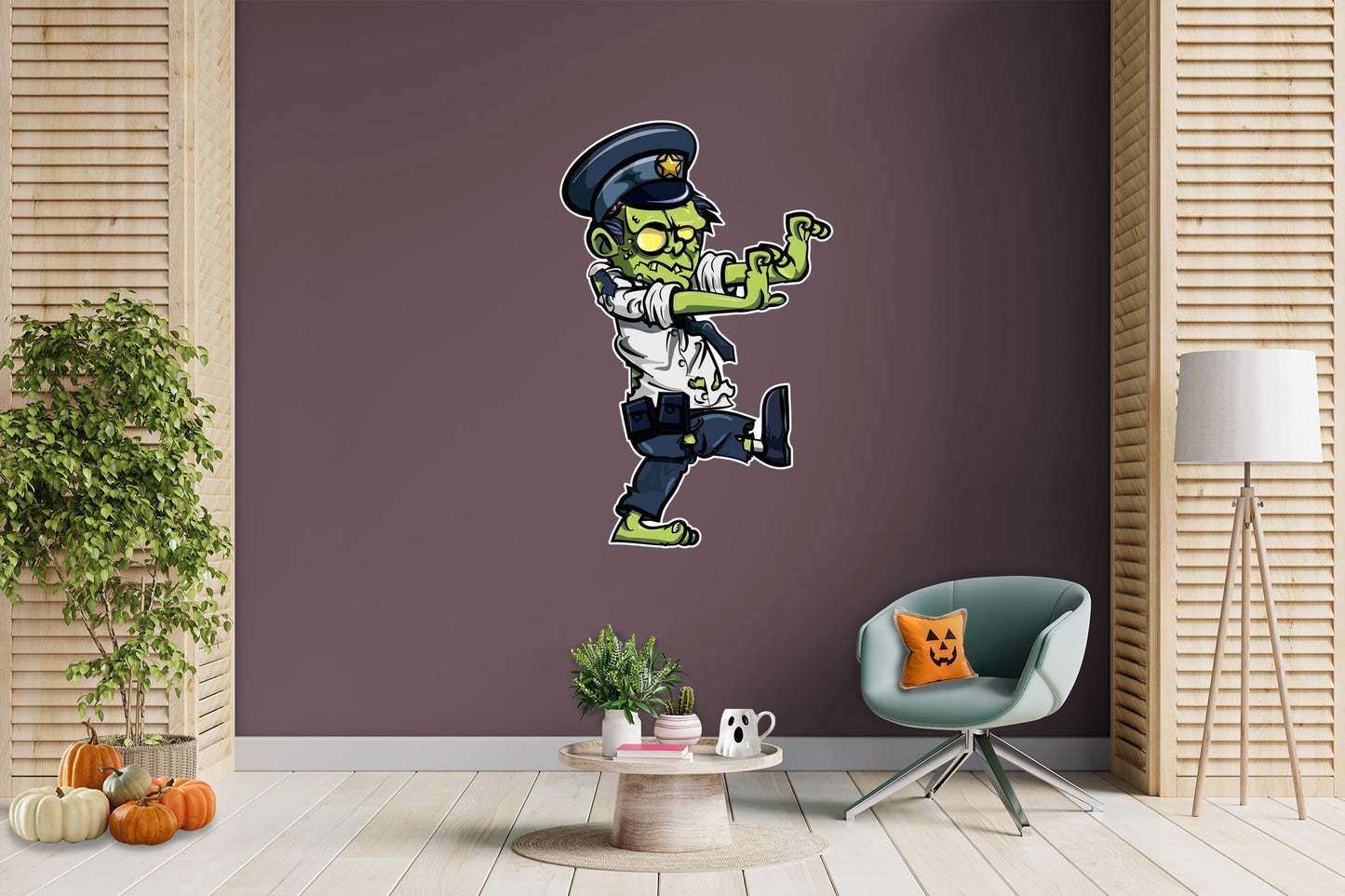 Halloween: Policeman Icon        -   Removable Wall   Adhesive Decal