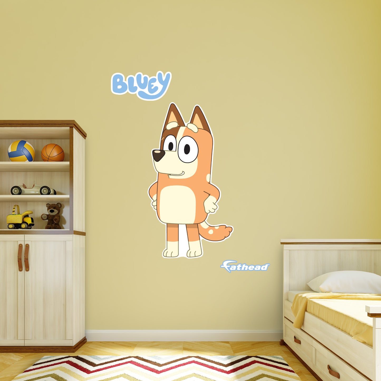 Bluey: Chilli RealBig        - Officially Licensed BBC Removable     Adhesive Decal