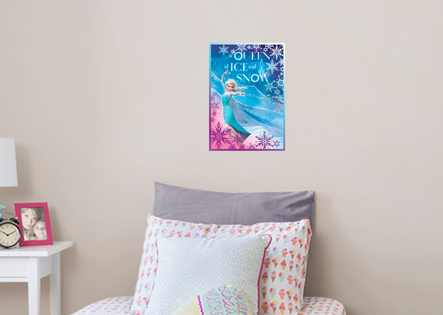 Frozen:  Queen Of Ice Mural        - Officially Licensed Disney Removable     Adhesive Decal